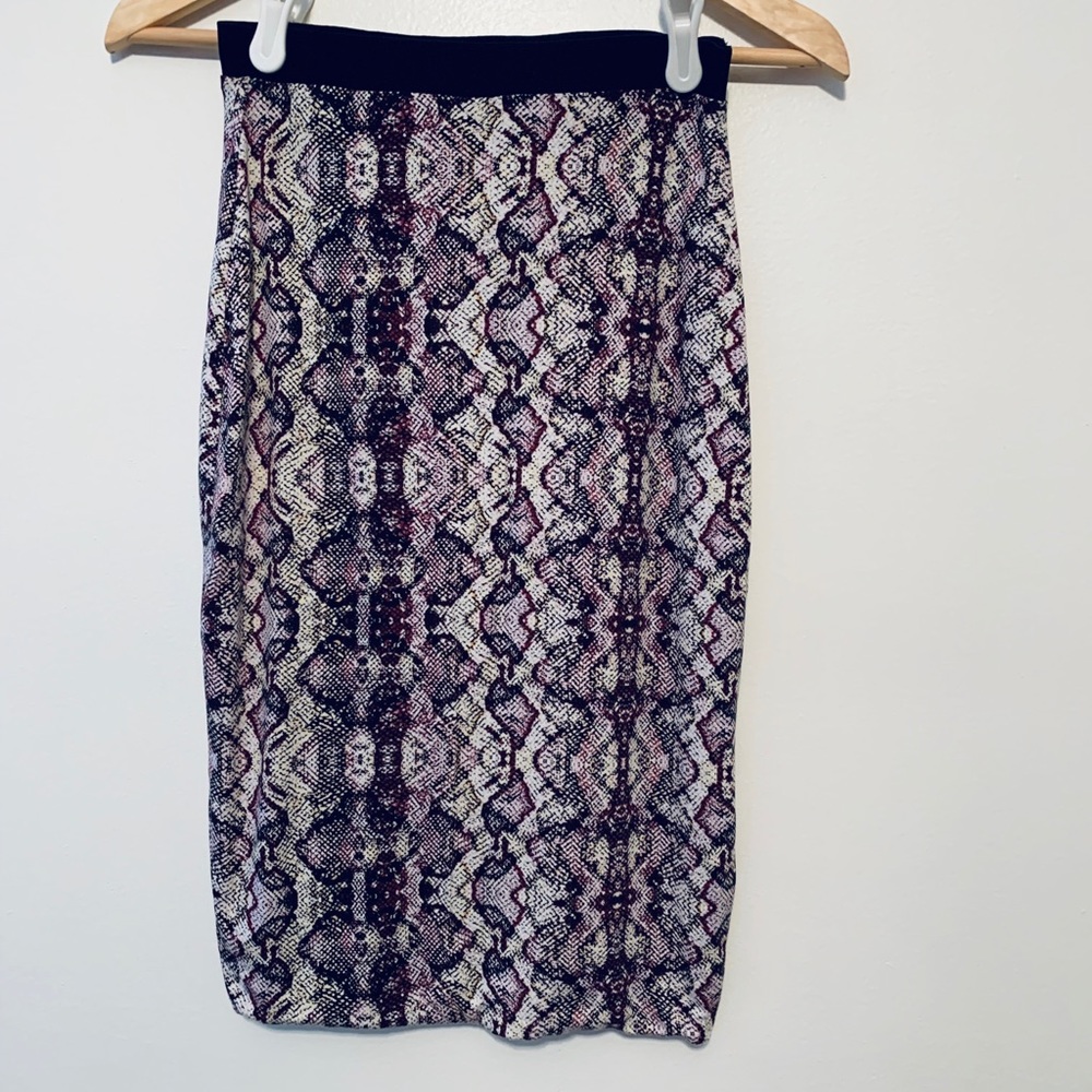 Anthropology snake print pencil skirt NWOT